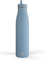 Drinkfles Ecobotl - 800ml - Evolution Collectie - Ocean - Drinkfles - Waterfles - Eco waterfles - Roestvrijstaal - Duurzaam - Herbruikbare drinkfles
