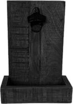 Flesopener - houten flesopener - zwart - by Mooss - rond 21cm