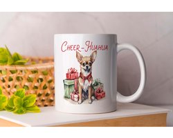 Mok Cheer Huahua - Gift - Cadeau - Christmas - HolidaySeason - MerryChristmas - HolidayCheer - dogs - puppies - puppylove - honden - puppyliefde - mijnhond