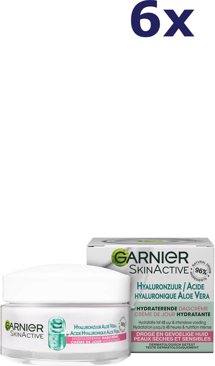 Garnier 6x SkinActive Hyaluronzuur Aloë Vera Hydraterende Dagcrème 50 ml