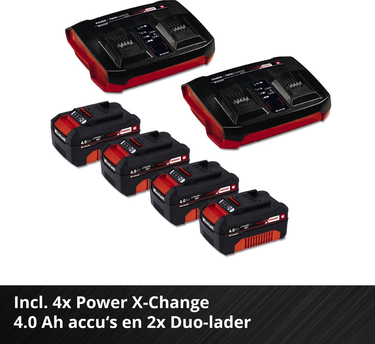 Einhell Professional Accu Grasmaaier GP-CM 36/47 S HW Li Kit - Power X-Change - 36 V/Li-ion - Maaibreedte: 47 cm - Aanbevolen gazonoppervlakte: tot 700 m² - Zelfrijdend - Mulching functie - Incl. 4x 4,0 Ah accu en 2x Twincharger – foto 4