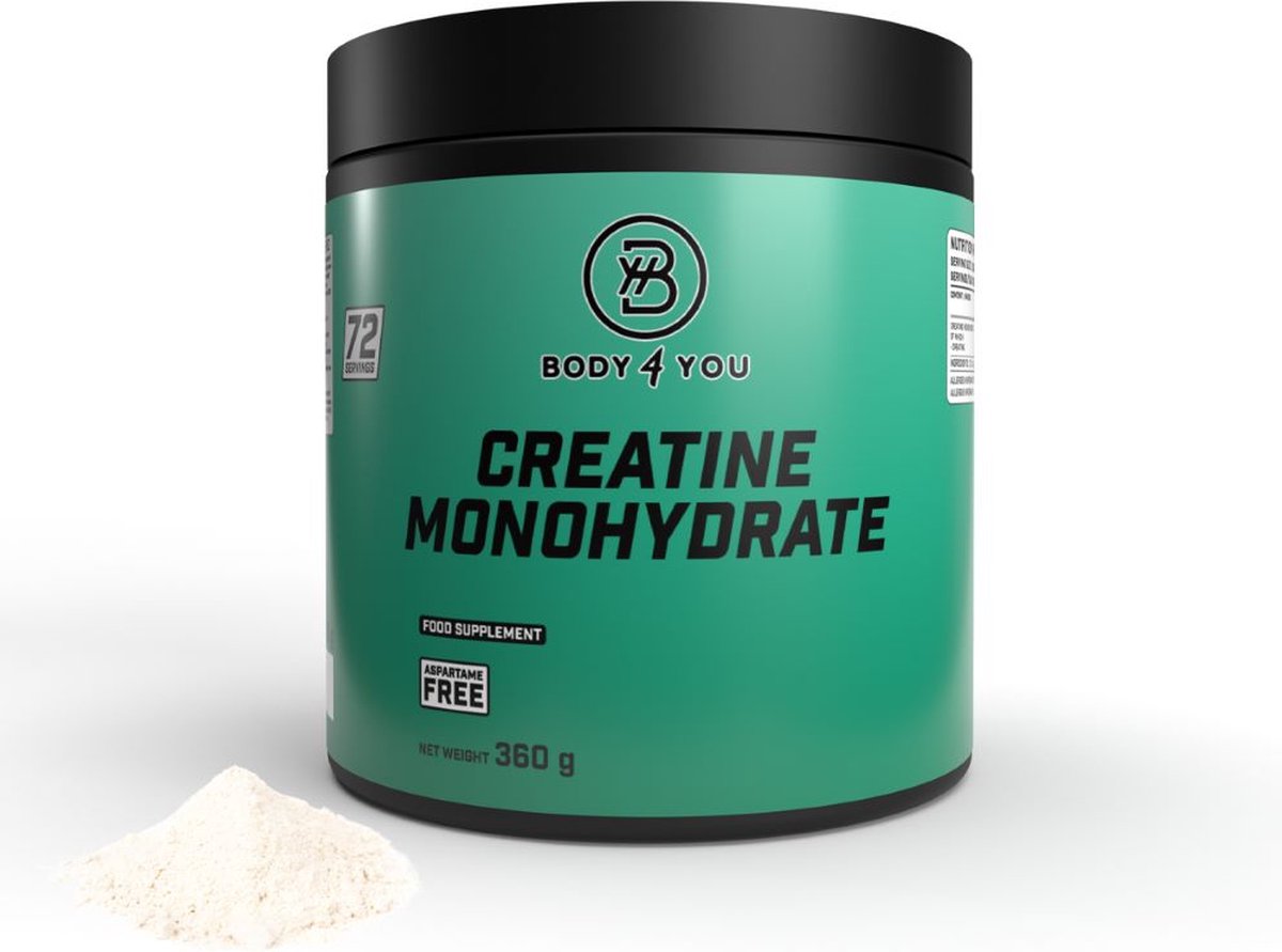 Goedkoopste Body4You | Creatine Monohydraat | Spieropbouw - 350 gram – 70 servings microfijn poeder