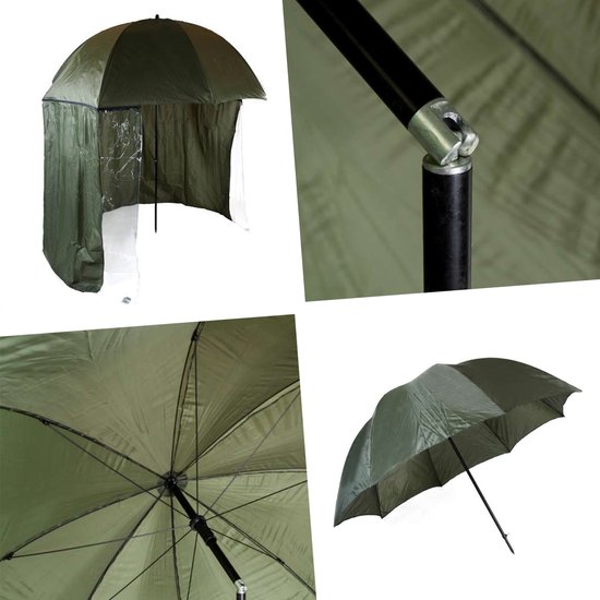 Traxis Eco Umbrella met Aanritstent 180 cm - Paraplu - Visparaplu - Groen |  bol