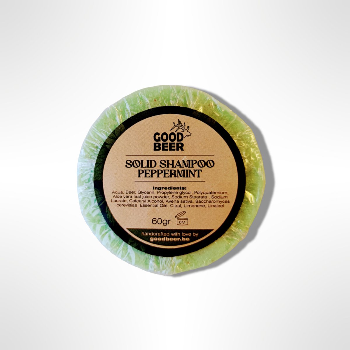 GoodBeer Verfrissende Solid Shampoo Pepermunt - 60gr