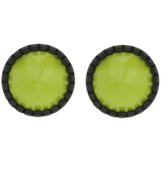 Behave - Oorsteker Damers - Rond 2 cm - Zwart met Lime Groen