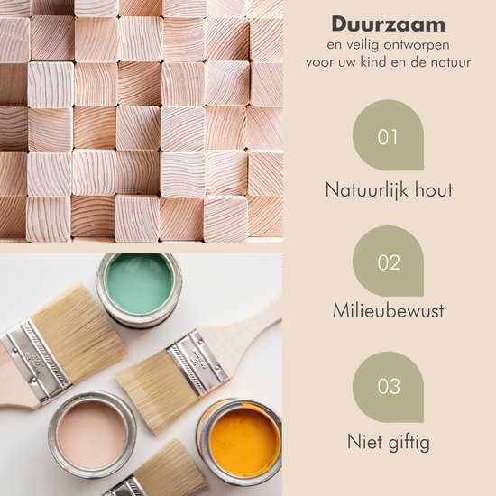 VANDIAH® Houten Motoriek Kubus-Educatief Speelgoed-Veilig-Stimulerend en Duurzaam van VANDIAH® — afbeelding 4