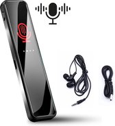 K&L Digitale Voice Recorder - Dictafoon Digitaal - Ruisonderdrukking - Inclusief Oordopjes - 32GB Opslag - Zwart
