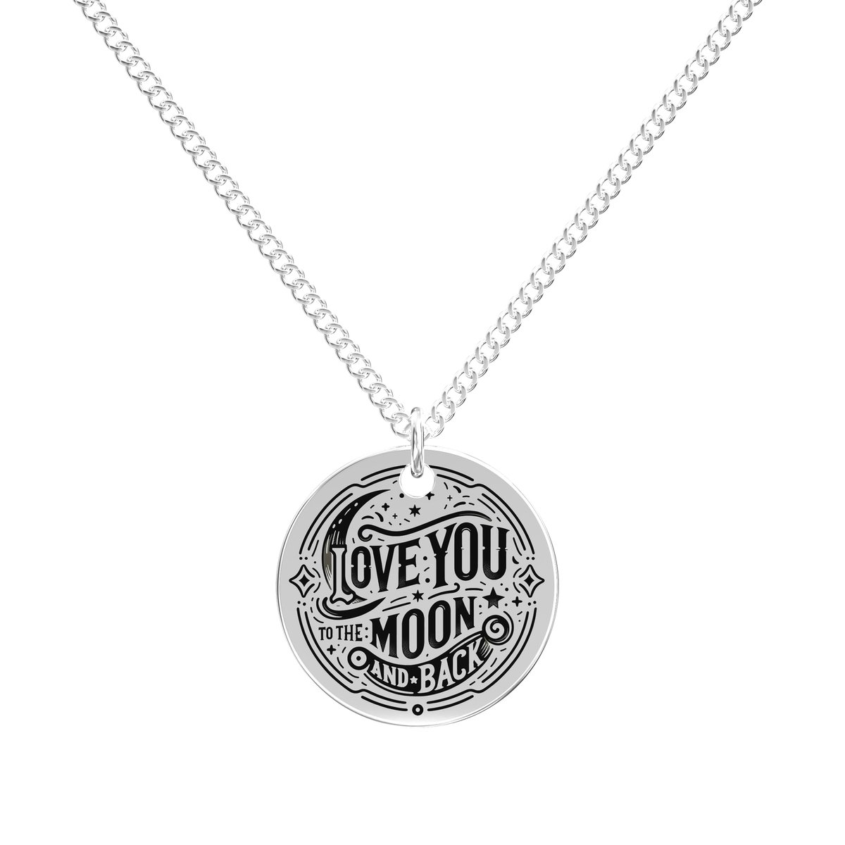 I Love You to the Moon and Back - Zilver verguld - cadeau vriendin- Romantisch Sieraad