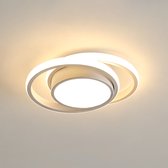 Delaveek-Ronde LED Plafondlamp-32W 3000LM- Warm Wit 3000K- Wit- Lengte 28cm
