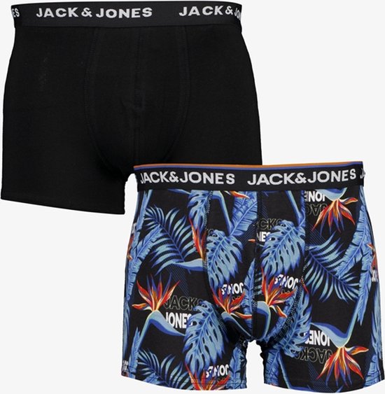Jack & Jones heren boxershorts 2-pack bloemenprint - Blauw - Maat S