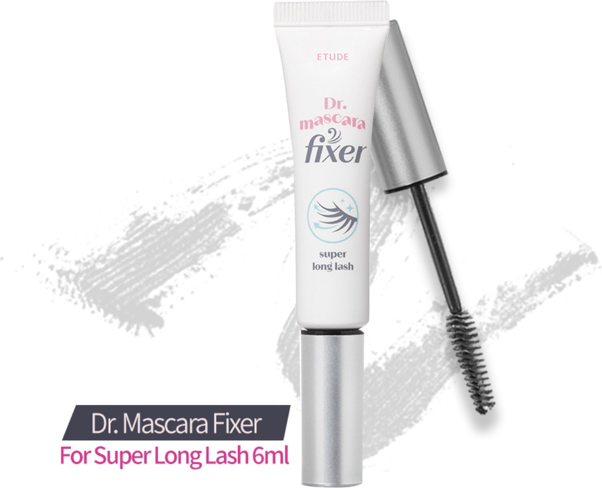 Etude Dr.Mascara Fixer For Super Long Lash - Natural Primer Fix - Wimper Fiber Extensies - Super Longlash - Wimperverlenging - Wimper Mascara Primer - Extra Lange Volumineuze Wimpers - Korean Cosmetics - New 2022