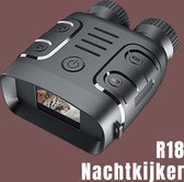 Allernieuwste.nl® R18 Digitale Nachtkijker Verrekijker met Infrarood Nachtzicht Incl 32 GB TF SD Kaart - 1080P 300m - Voor Dag en Nacht