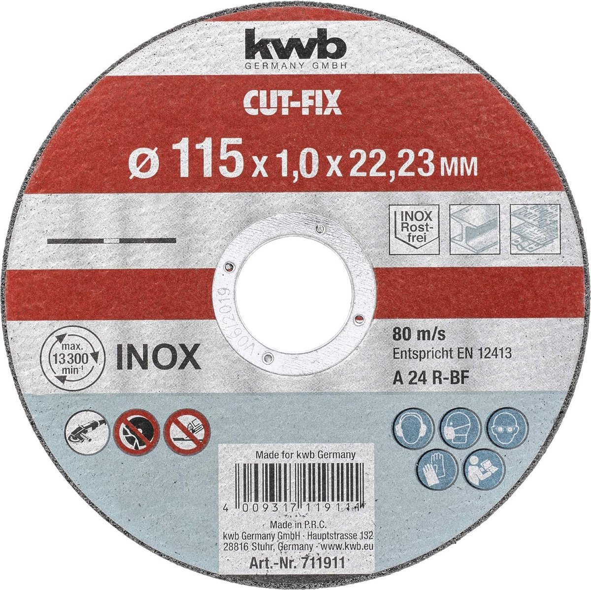 KWB Expert doorslijpschijf 125 x 1.0 mm OSA