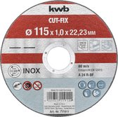kwb disques à tronçonner pour métal et acier inoxydable 711911 (alésage 22,23, extra fin, 115 x 1,0 mm) pour, entre autres, Einhell TC-AG 115