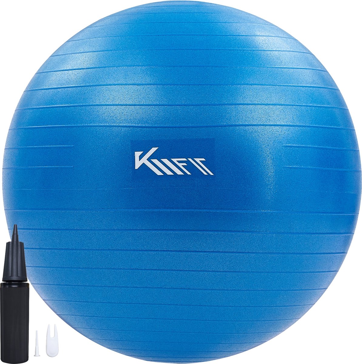 KM-Fit Yoga Bal - 75 cm - Fitness Bal inclusief pomp - Pilates bal - BPA-vrij materiaal - Zwangerschapsbal - Blauw