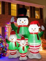 Opblaasbare Sneeuwpoppen - Decoratie voor Tuin - Kerst Decoratie - Tuindecoratie - Kerstsneeuwpoppen - Tuinversiering - Kerst - 1.80CM hoog