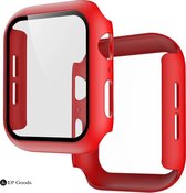 EP Goods - Couverture complète de protection d'écran en Tempered Glass pour Apple Watch Series 7, 8 et 9 - 45 mm - Rigide - Protection - Rouge