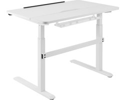 Deltaco DELO-0100 Elektrisch Verstelbaar Bureau - LED Paneel - Kantelbaar - Wit
