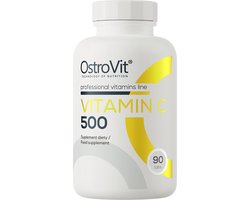 Vitamine C - Vitamin C - 500 mg - 90 tabs - OstroVit - Supplementen - Laboratorium Geteste Kwaliteit!
