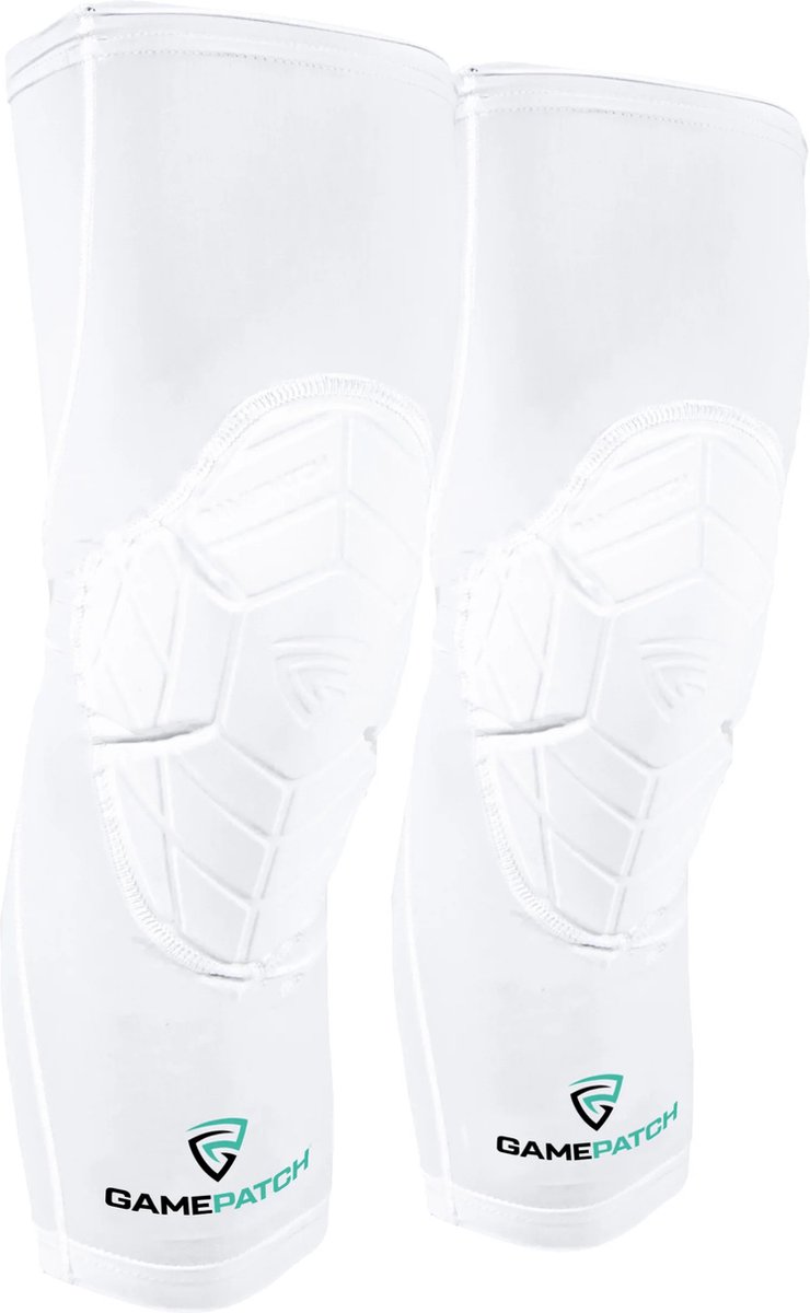 GAMEPATCH | Knee pads | Wit | Maat 2XL | Basketball | Handball | Urban Sports