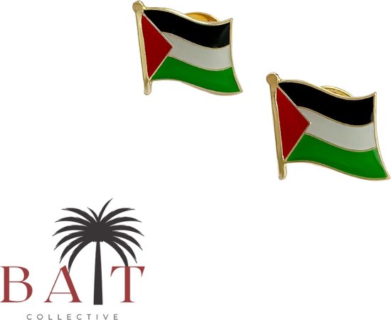 BAYT Collective - 2 Stuks Palestina pin - Palestijnse vlag badge
