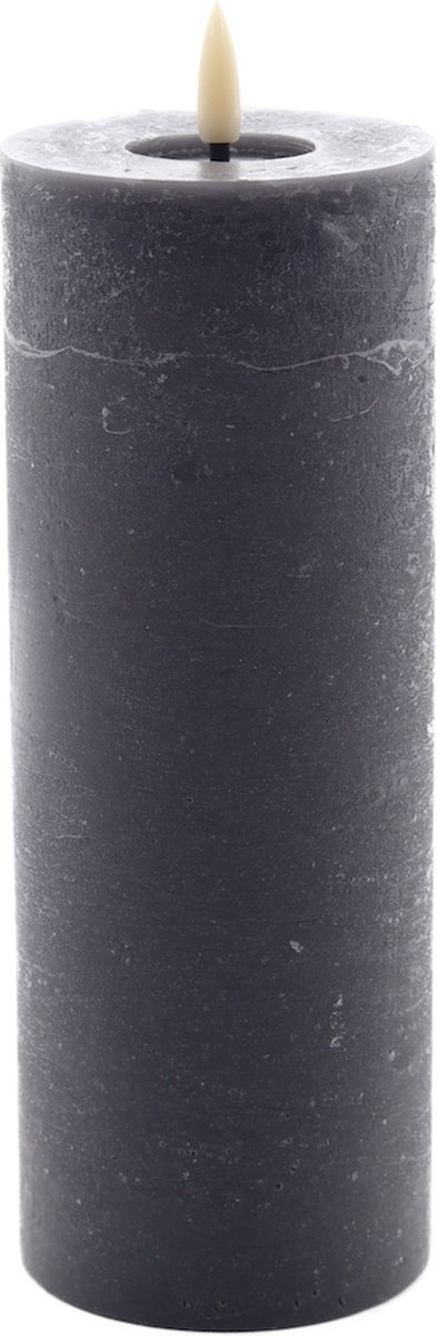 Mansion atmosphere led kaars rustic grijs 20x7,5cm