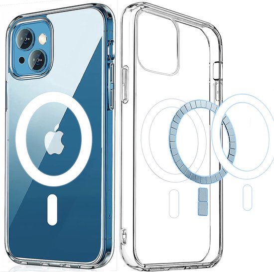 iPhone 13 Case Clear - Coque transparente avec cercle magnétique - pour Apple iPhone 13