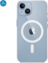 iPhone 13/14 Hoesje Doorzichtig - Transparant Hoesje met Magneet Cirkel - voor Apple iPhone 13/14
