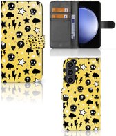 Wallet Book Case met Pasjeshouder Geschikt voor Samsung Galaxy S23 FE Hoesje Punk Yellow