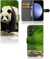 Housse en Cuir Premium Flip Case Portefeuille Etui pour Samsung Galaxy S23 FE Portefeuille Panda Cadeau d'anniversaire