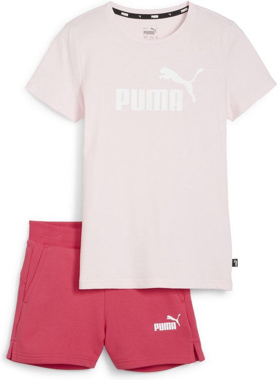 PUMA Logo Tee & Shorts Set G FALSE Pantalon - Puma White