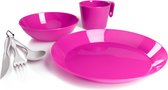 GSI Outdoors Cascadian 1 Person Table Set - Magenta Servies