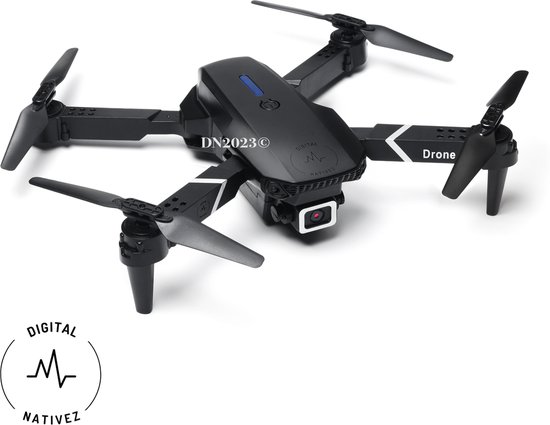 Digital Nativez zwarte drone met dual camera | incl. afstandsbediening | geschikt voor Iphone en Android | incl. handtas – dual camera