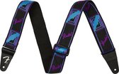 Fender Neon Monogrammed Strap Purple/Blue - Gitaarband