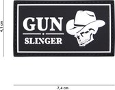 101 Inc Embleem 3D Pvc Gun Slinger Skull Cowboy Zwart  16120
