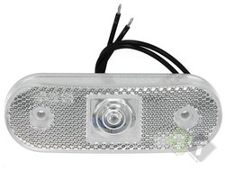 led zijmarkeringslamp universeel wit 1x led - led contourlamp - zij lamp - breedtelamp - was