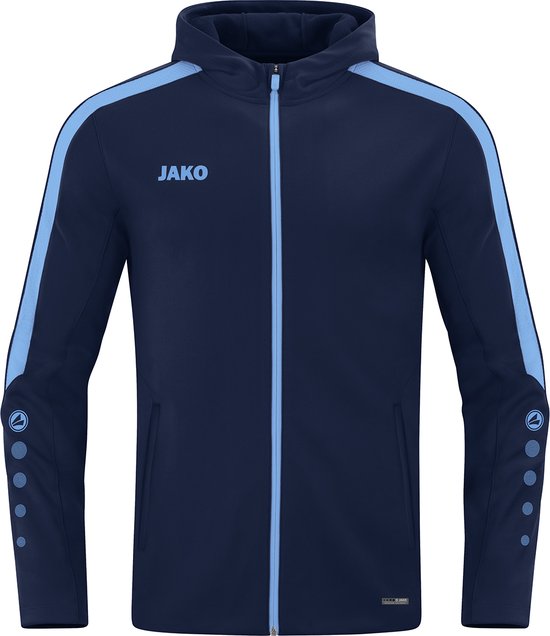 Jako Power Jas Met Kap Kinderen - Hemelsblauw / Marine | Maat: 152