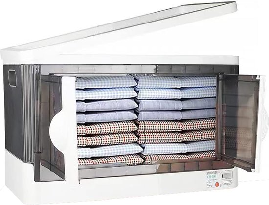 iwill CREATE PRO 2 stuks opbergdozen met deksel, opbergbox voor wintergarderobe met ritssluiting, ordeboxen kledingkast organizer, vouwbox voor kleding, boeken, donkergrijs