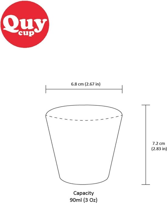 Quy Cup 90ml Ecological Espresso Reisbeker “Banana” 7x7x7cm bol