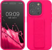 kwmobile back cover voor smartphone - geschikt voor iPhone 15 Pro - 1x beschermhoesje van kunststof - In neon roze