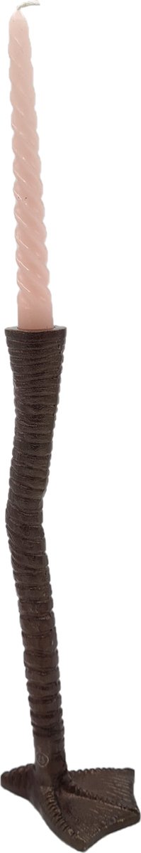 Deco4yourhome® - Kandelaar - Zwanenpoot - Koper - 30cm