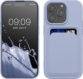 kwmobile telefoonhoesje geschikt voor Apple iPhone 14 Pro - Hoesje met pasjeshouder - TPU case in lavendel