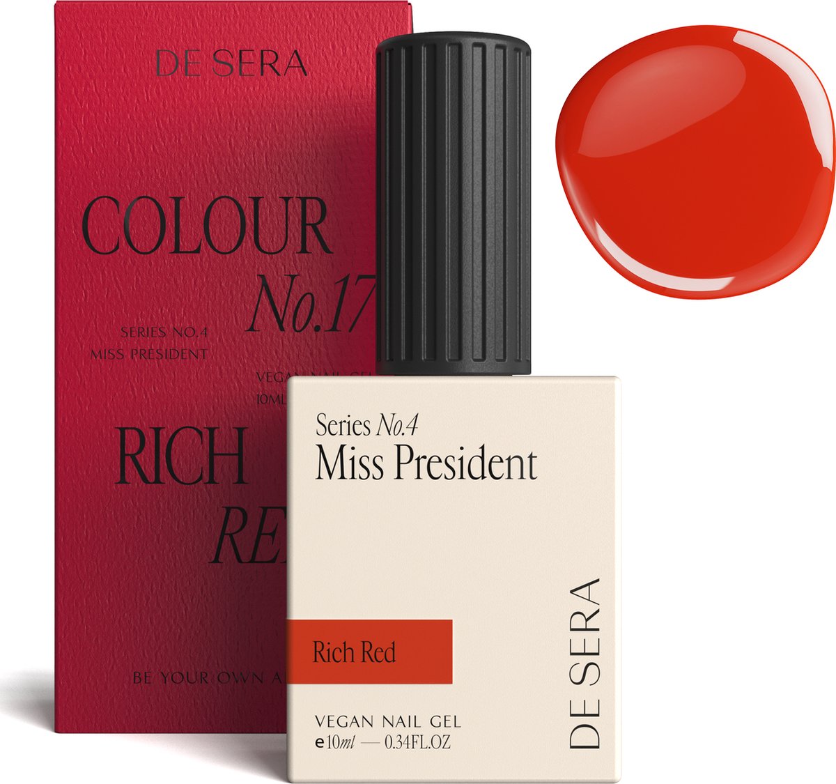 De Sera Gellak - Rode Gel Nagellak - Rood - 10ML - Colour No. 17 Rich Red