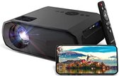 Mini beamer - Mini projector - Mini beamer smartphone - Mini beamer met wifi en bluetooth - Zwart