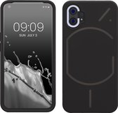 kwmobile telefoonhoesje geschikt voor Nothing Phone (1) - Hoesje met siliconen coating - Smartphone case in mat zwart