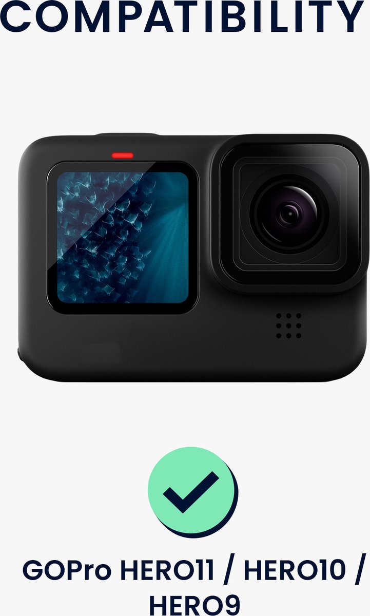 kwmobile Siliconen camera hoes geschikt voor GOPro HERO11 Black / HERO10 Black / HERO9 - Met polsbandje - Action camera beschermhoes - zwart