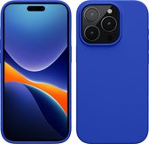 kwmobile telefoonhoesje geschikt voor iPhone 15 Pro - Hoesje met siliconen coating - Smartphone case in Baltisch blauw