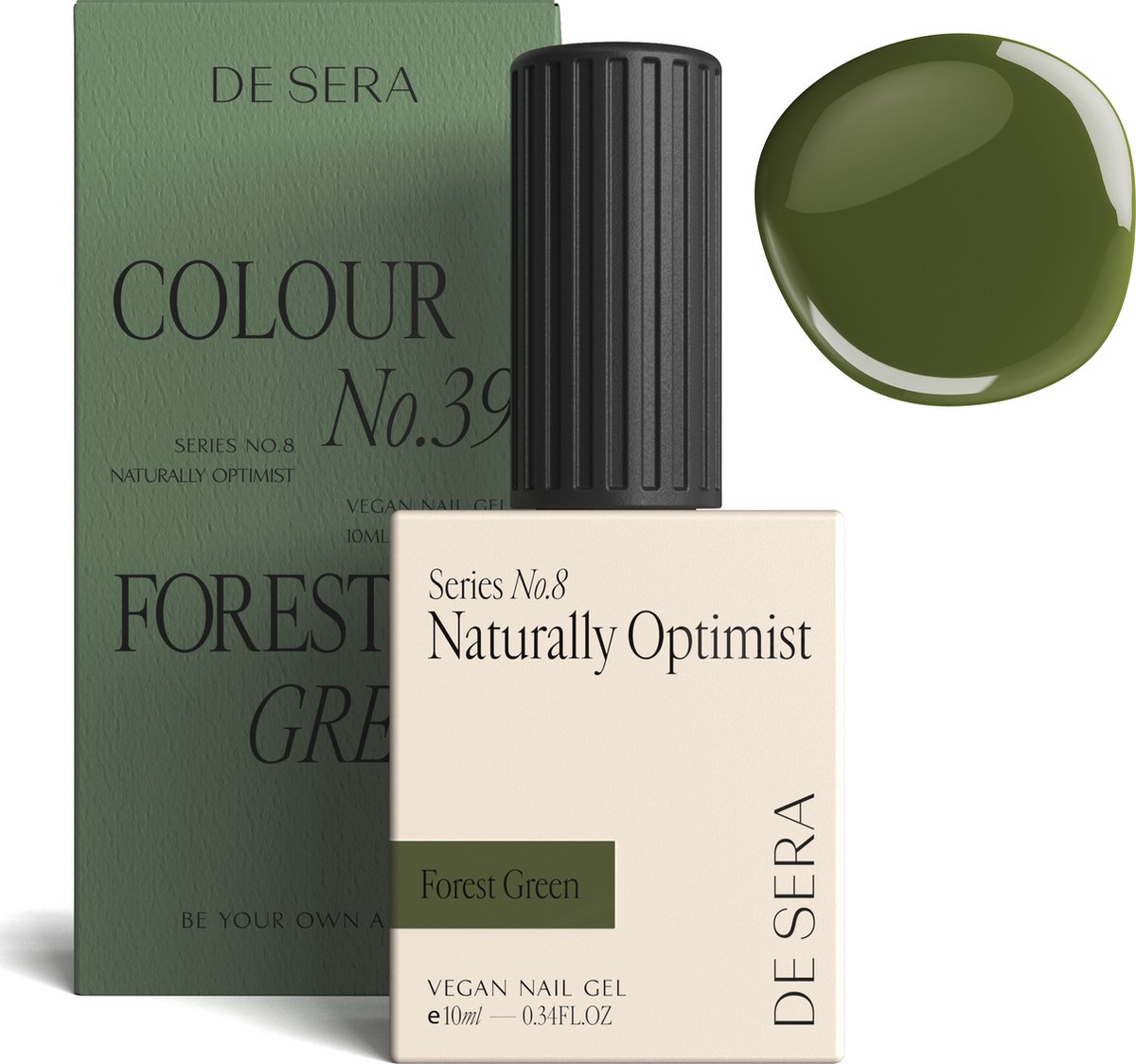 De Sera Gellak - Groene Gel Nagellak - Groen - 10ML - Colour No. 39 Forest Green