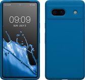 kwmobile telefoonhoesje geschikt voor Google Pixel 7a - Hoesje met siliconen coating - Smartphone case in rifblauw