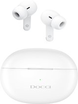 Docci® ANC-Active Noise Cancelling draadloze Oordopjes - Bluetooth Earpods - Draadloze Oortjes - Koptelefoon - Draadloze Oordopjes wit